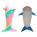 TailsBlanket, deka ve tvaru ocasu mořské panny nebo žraloka