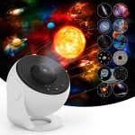 Planetárium, noční projektor, který zobrazuje 12 různých typů galaxií, souhvězdí a planet